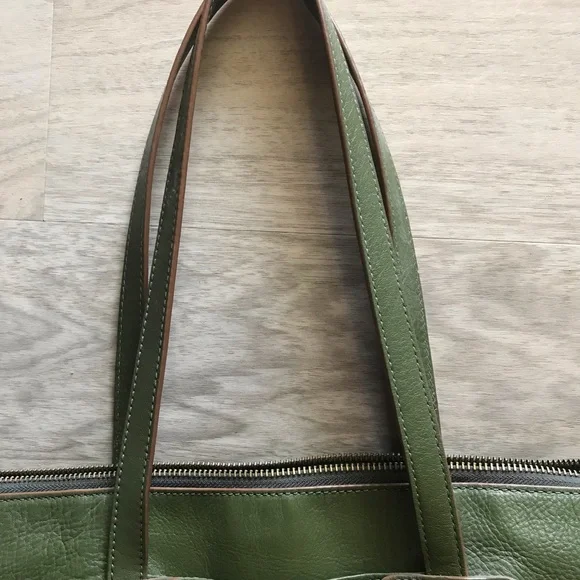 Green Leather Tote Bag - Picture 9 of 9
